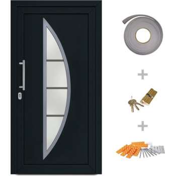 Voordeur 98x208 cm antraciet