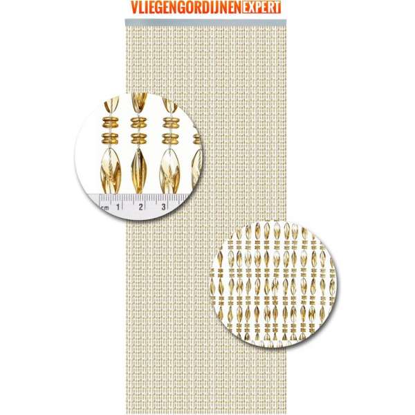 Vliegengordijnenexpert Chios - Vliegengordijn - 90x210 cm - Champagne Vliegengordijnenexpert Chios - Vliegengordijn - 90x210 cm - Champagne