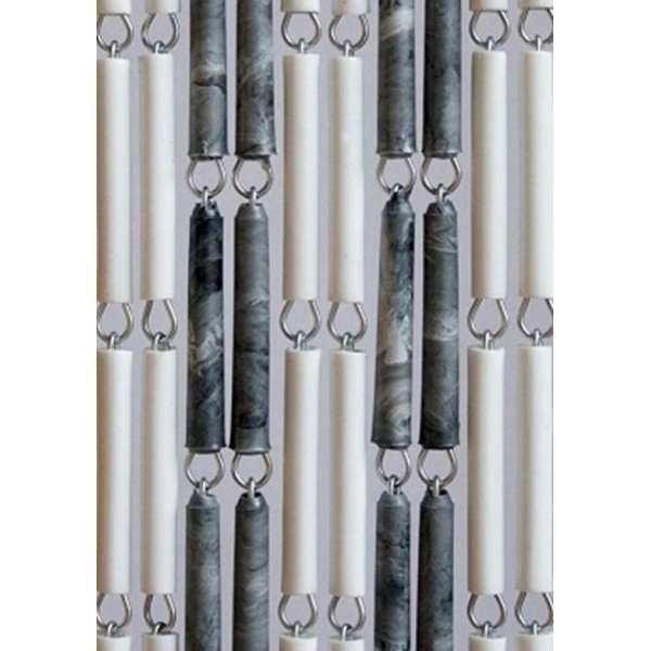 Vliegengordijnenexpert Hulzen - Vliegengordijn - 90x210 cm - Wit, Grijsgevlamd Vliegengordijnenexpert Hulzen - Vliegengordijn - 90x210 cm - Wit, Grijsgevlamd