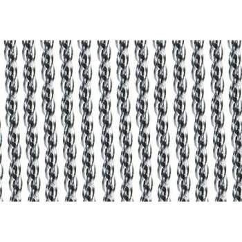 Vliegen deurgordijn transparant/zwart 93 x 230 cm - Vliegenwerend