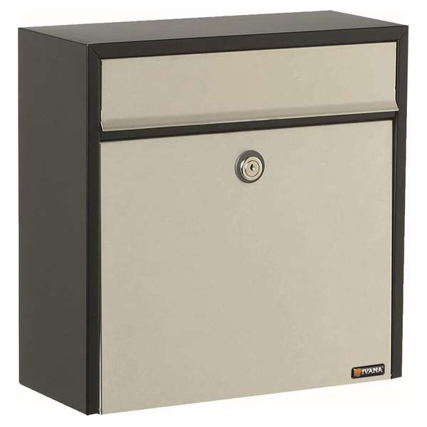 Ivana Postkast 360 - Zwart - RVS - RAL 9005 - 330x390x150mm Ivana Postkast 360 - Zwart - RVS - RAL 9005 - 330x390x150mm