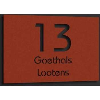 Cortenstaal Naambord Roest 23x15cm – Zelf ontwerpen – Lasergesneden Naambordje - Onderhoudsvriendelijk