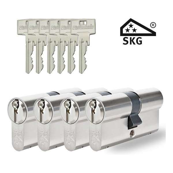 Pfaffenhain SKG3 - cilindersloten - 4 stuks gelijksluitend - 30/30 Pfaffenhain SKG3 - cilindersloten - 4 stuks gelijksluitend - 30/30