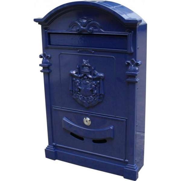 Brievenbus muur keizerlijk nacht blauw Brievenbus muur keizerlijk nacht blauw
