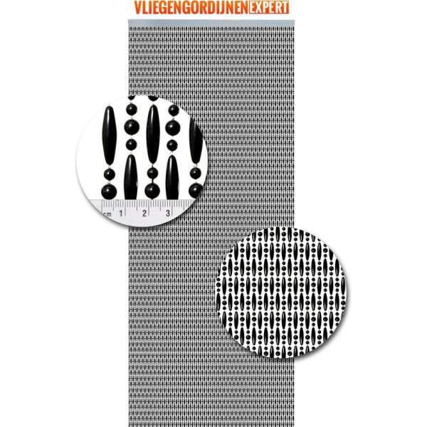 Vliegengordijn Kralen - 100 x 240cm - Zwart Vliegengordijn Kralen - 100 x 240cm - Zwart