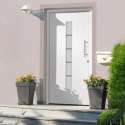 vidaXL Voordeur 100x210 cm aluminium en PVC wit