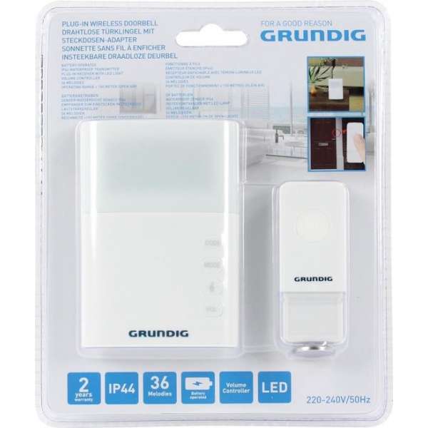 Grundig Draadloze Deurbel Wit Grundig Draadloze Deurbel Wit