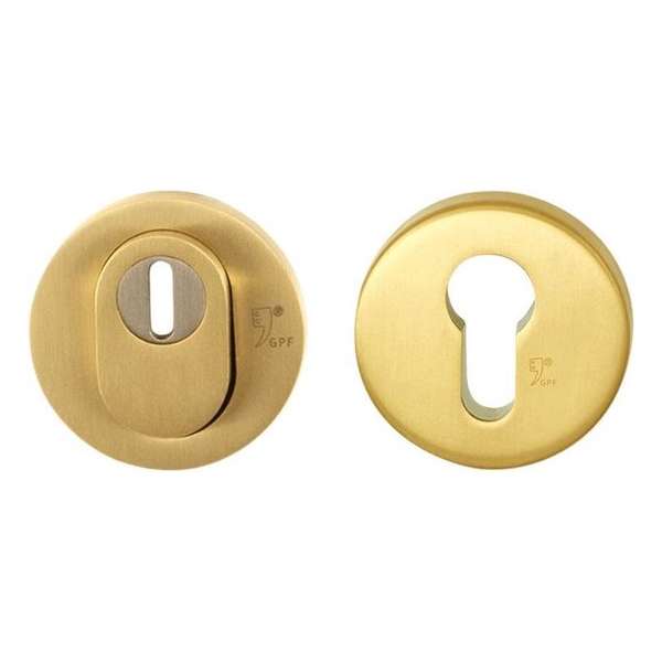 GPF vh-rozet rond 54x10mm SKG3 met KTB PVD messing satin GPF vh-rozet rond 54x10mm SKG3 met KTB PVD messing satin