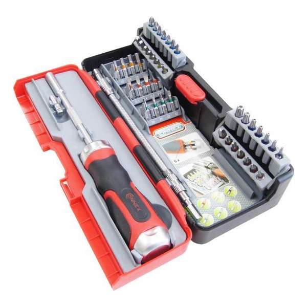 Connex COXB973943 43-delige RatelSchroevendraaierset - TX/PH/PZ/SL Connex COXB973943 43-delige RatelSchroevendraaierset - TX/PH/PZ/SL