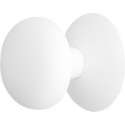 Paddenstoel voordeurknop wit 65mm