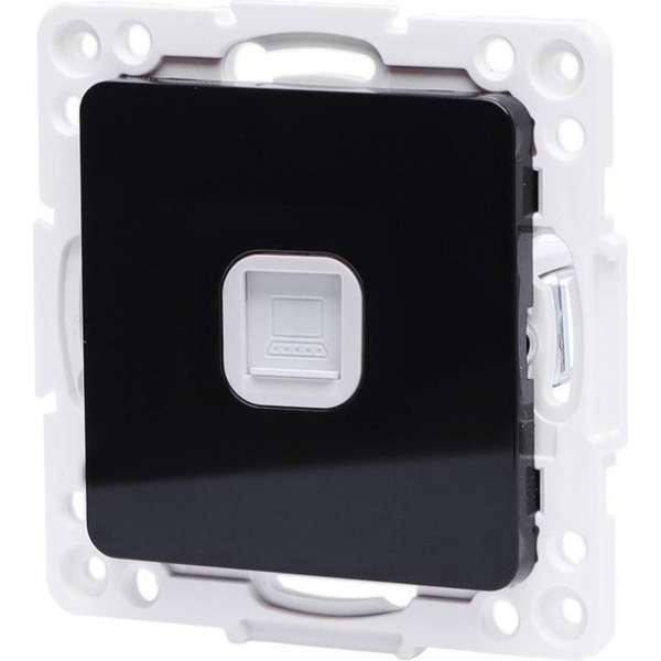 UTP RJ45 Stopcontact - Wandcontactdoos - Igory Jura - Inbouw - Vierkant - Kunststof - 1-voudig UTP CAT6 - Zwart UTP RJ45 Stopcontact - Wandcontactdoos - Igory Jura - Inbouw - Vierkant - Kunststof - 1-voudig UTP CAT6 - Zwart