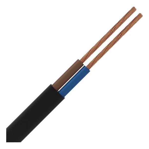 Stroomkabel - 2x0.75mm - 2 Aderig - 3 Meter - Zwart Stroomkabel - 2x0.75mm - 2 Aderig - 3 Meter - Zwart