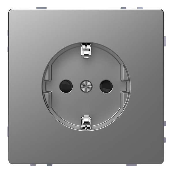 Stopcontact - Inbouw - Randaarde - Beveiliging - RVS Look - Systeem Design - Schneider Electric - MTN2300-6036 Stopcontact - Inbouw - Randaarde - Beveiliging - RVS Look - Systeem Design - Schneider Electric - MTN2300-6036
