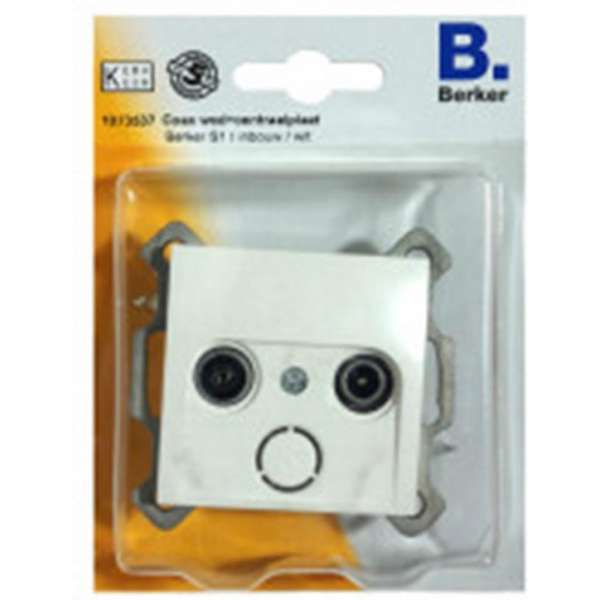BERKER Q1 coax wcd + centraalplaat, inbouw | WIT BERKER Q1 coax wcd + centraalplaat, inbouw | WIT