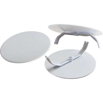 TQ4U Blindplaat voor afdekken van inbouwdoos | klembevestiging | wit | 3 STUKS