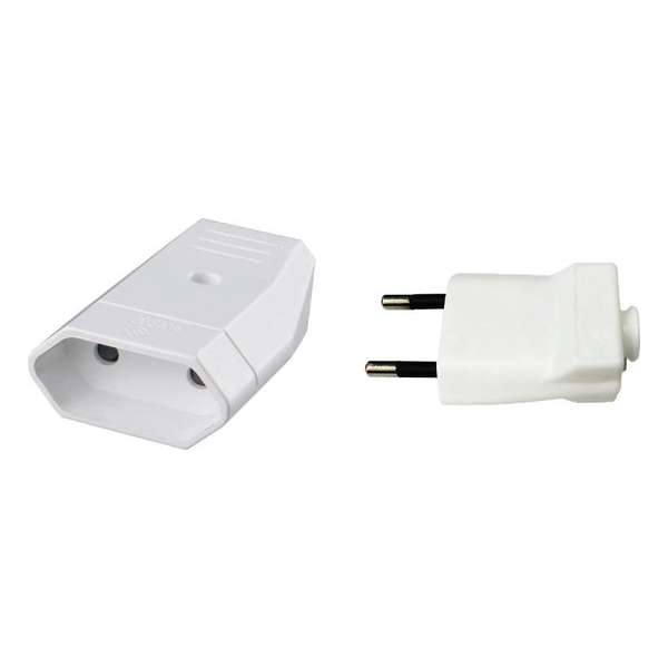 Stekker Set - Aigi Soky - Eurostekker - Contrastekker - Kinderbeveiliging - 2300W - 10A - Wit Stekker Set - Aigi Soky - Eurostekker - Contrastekker - Kinderbeveiliging - 2300W - 10A - Wit