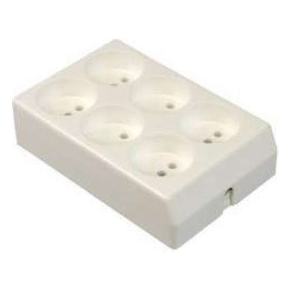 TAFELDOOS Wit 6-v. Blok TAFELDOOS Wit 6-v. Blok