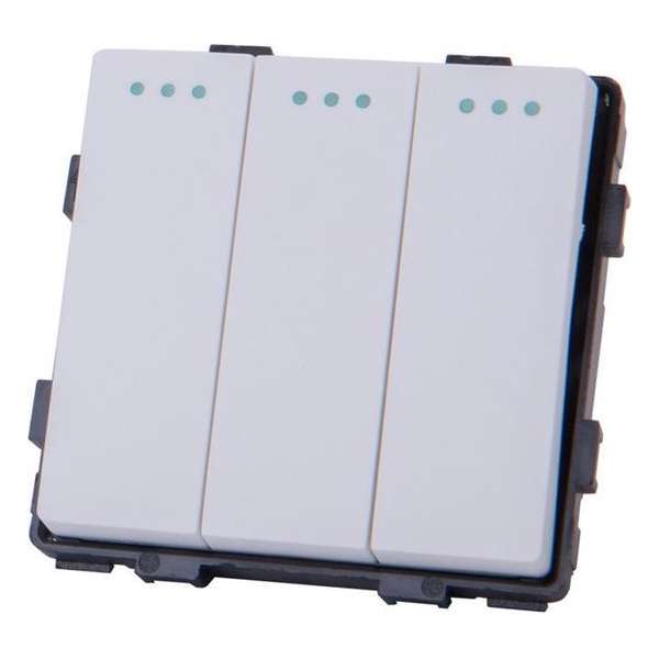 THORN Push schakelaar voor 3 stroompunten WIT (LET OP EXCLUSIEF GLASFRAME!!!) THORN Push schakelaar voor 3 stroompunten WIT (LET OP EXCLUSIEF GLASFRAME!!!)