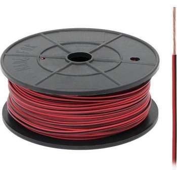 FLRY -B kabel - 1x 0,75mm - Rood/Zwart - Per meter