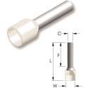 Tirex polypropyleen adereindhulzen - 5 stuks - 0,50 mm² - Wit