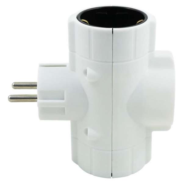 Stekker - Igory Filona - 3680W - 3 Stopcontacten - Mat Wit - Kunststof | Nederland Stekker - Igory Filona - 3680W - 3 Stopcontacten - Mat Wit - Kunststof | Nederland