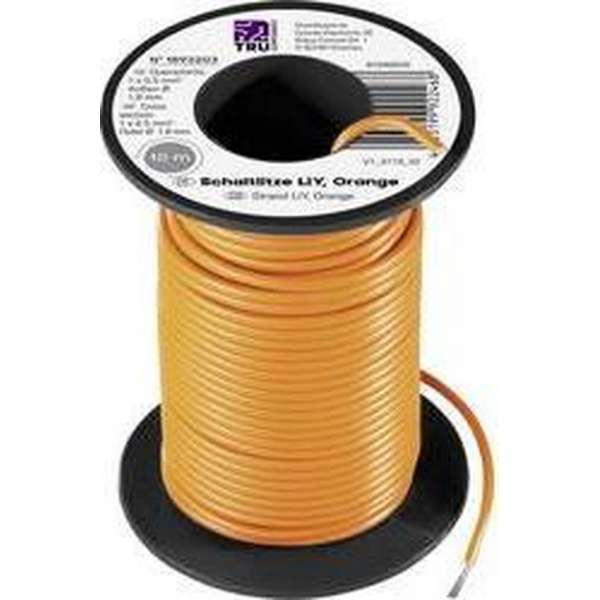 TRU COMPONENTS 1564479 Draad LiY 1 x 0.50 mm² Geel 10 m TRU COMPONENTS 1564479 Draad LiY 1 x 0.50 mm² Geel 10 m