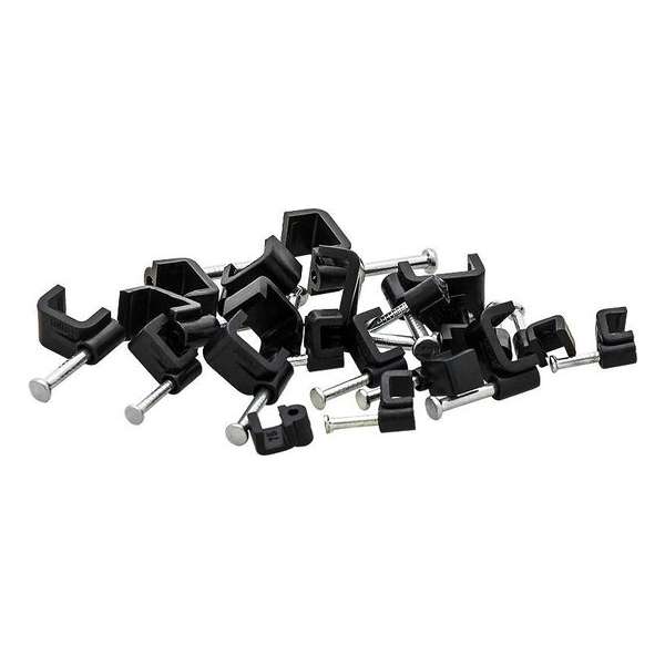 Kabelclips / Spijkerclips - 4x4mm - 100stuks Kabelclips / Spijkerclips - 4x4mm - 100stuks