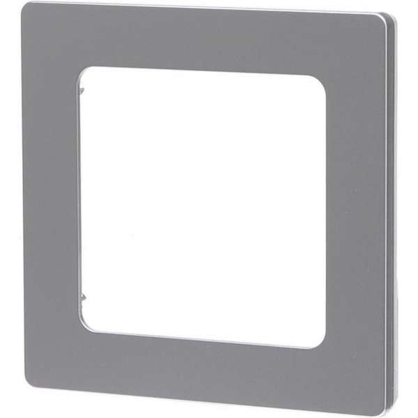 Afdekraam - Aigi Jura - 1-voudig - Vierkant - Kunststof - Zilver - BES LED Afdekraam - Aigi Jura - 1-voudig - Vierkant - Kunststof - Zilver - BES LED