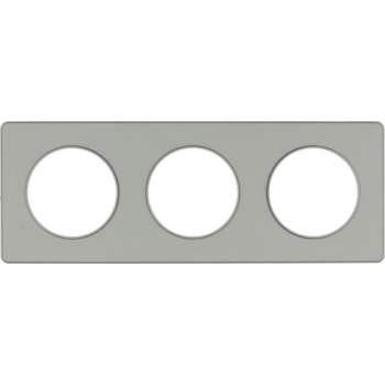Schneider Electric Odace afdekraam 3-voudig aluminium