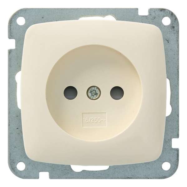 PLIEGER inbouw wandcontactdoos | Aurora | zonder randaarde | creme PLIEGER inbouw wandcontactdoos | Aurora | zonder randaarde | creme