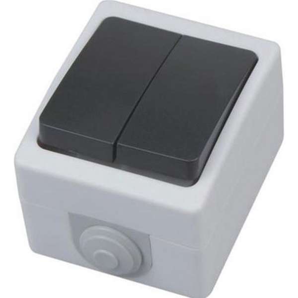 Serieschakelaar - Opbouw - Dubbel - Waterdicht IP54 - BES LED Serieschakelaar - Opbouw - Dubbel - Waterdicht IP54 - BES LED