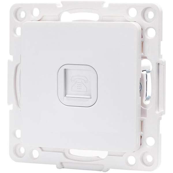 Telefoon Stopcontact - Wandcontactdoos - Aigi Jura - Inbouw - Vierkant - Kunststof - 1-voudig RJ11 - Wit - BES LED Telefoon Stopcontact - Wandcontactdoos - Aigi Jura - Inbouw - Vierkant - Kunststof - 1-voudig RJ11 - Wit - BES LED