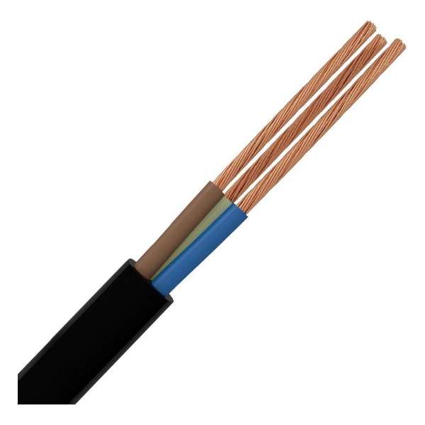 Stroomkabel - 3x2.5mm - 3 Aderig - 1 Meter - Zwart - BES LED Stroomkabel - 3x2.5mm - 3 Aderig - 1 Meter - Zwart - BES LED