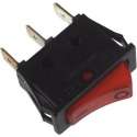 UNIVERSEEL - SCHAKELAAR 220V 15A 11x30mm Unipolar Red Luminous Switch -