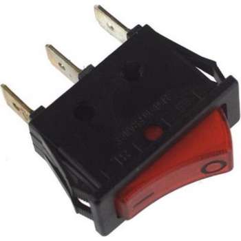 UNIVERSEEL - SCHAKELAAR 220V 15A 11x30mm Unipolar Red Luminous Switch -
