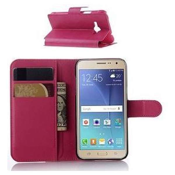 Samsung J2 2016 Hoesje Wallet Case Roze Samsung J2 2016 Hoesje Wallet Case Roze