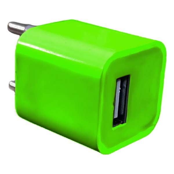 Universeel - USB adapter - USB stekker - USB lader - Blokje - Groen Universeel - USB adapter - USB stekker - USB lader - Blokje - Groen