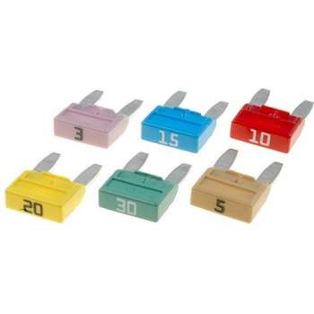 Mini steekzekeringen set - 6 stuks