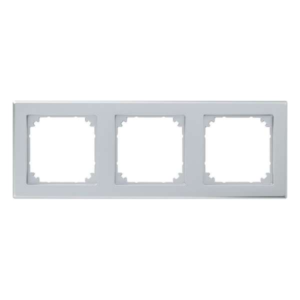 MERTEN System M-plan afdekraam | 3-voudig | aluminium / zilver MERTEN System M-plan afdekraam | 3-voudig | aluminium / zilver