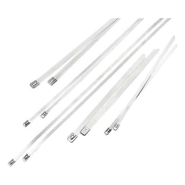 Metalen RVS Tie Wrap - 4,6 x 620 mm - 10 stuks Metalen RVS Tie Wrap - 4,6 x 620 mm - 10 stuks