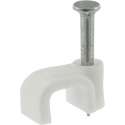Kabelclip – plat – 6 mm – wit – 300 stuks