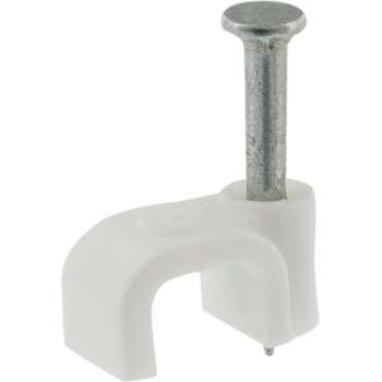 Kabelclip – plat – 6 mm – wit – 300 stuks