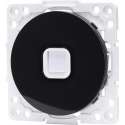 Telefoon Stopcontact - Wandcontactdoos - Aigi Jura - Inbouw - Rond - Kunststof - 1-voudig RJ11 - Zwart