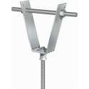 FLAM grondplaat v/beugelbev LTM, staal, diam 8mm, le 90mm, el verz,
