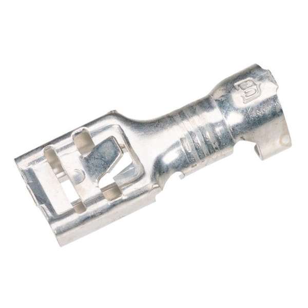 Ongeïsoleerde vlakstekerhuls 6,3x0,8mm - 1,0-2,5mm² - 25st. - Kabelschoen - AMP connector Ongeïsoleerde vlakstekerhuls 6,3x0,8mm - 1,0-2,5mm² - 25st. - Kabelschoen - AMP connector