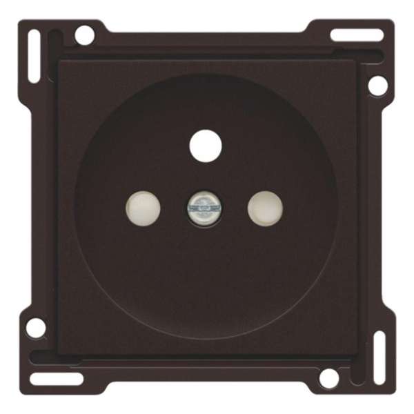 Niko - Centraalplaat stopcontact + penaarde + kinderveiligheid 28,5MM dark brown - 124-66601 Niko - Centraalplaat stopcontact + penaarde + kinderveiligheid 28,5MM dark brown - 124-66601
