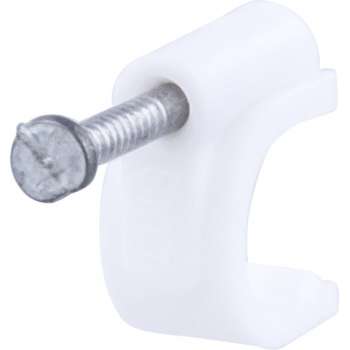 Kabelclip – rond – 8 mm – wit – 140 stuks