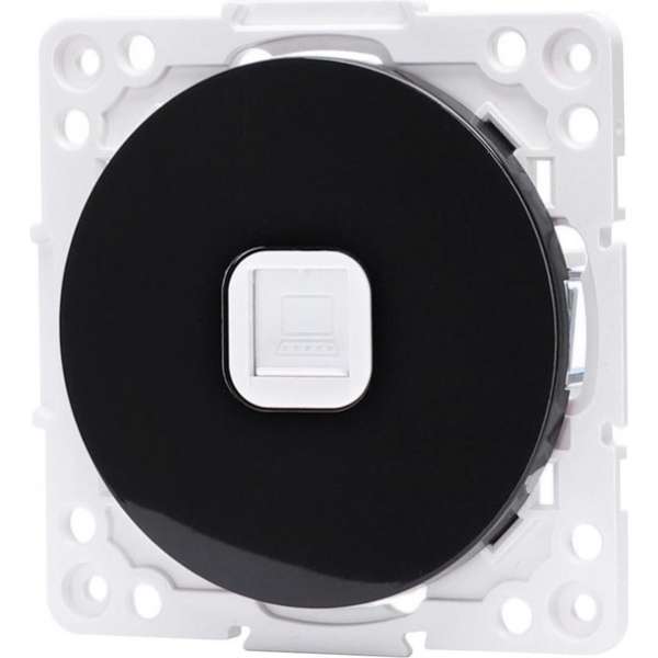 UTP RJ45 Stopcontact - Wandcontactdoos - Igory Jura - Inbouw - Rond - Kunststof - 1-voudig UTP CAT6 - Zwart UTP RJ45 Stopcontact - Wandcontactdoos - Igory Jura - Inbouw - Rond - Kunststof - 1-voudig UTP CAT6 - Zwart