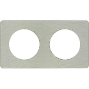 Schneider Electric Odace afdekraam 2-voudig Aluminium/Wit