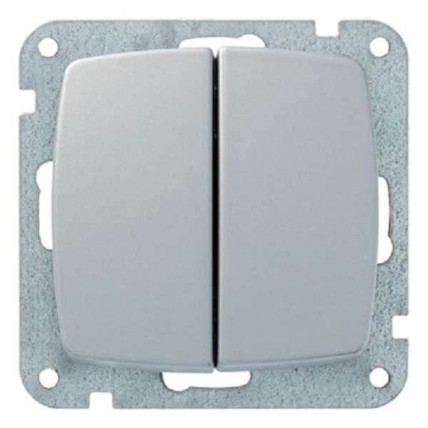 Plieger Aurora inbouw serieschakelaar aluminium zilver Plieger Aurora inbouw serieschakelaar aluminium zilver